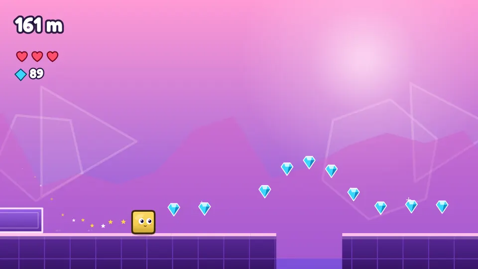 The Jumper square leaping over spikes